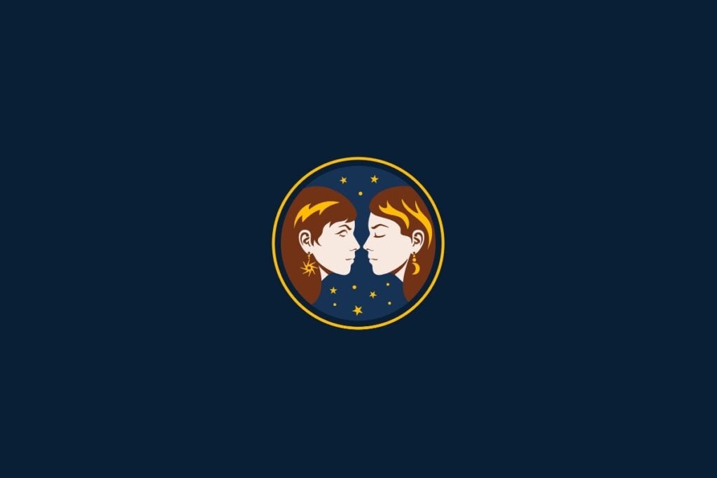 Horóscopo do dia: previsão para os 12 signos em 18/05/2025 57 Ilustração do signo de Gêmeos em um fundo azul