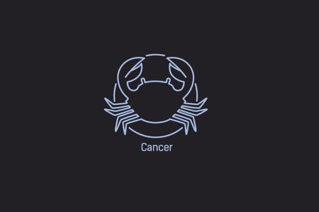 Veja a viagem ideal para cada signo do zodíaco 58 Ilustração do signo de Câncer contendo um caranguejo com pinças abertas