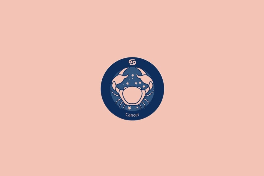 Horóscopo do dia: previsão para os 12 signos em 11/06/2025 58 Ilustração do signo de Câncer com um caranguejo rodeado por estrelas em fundo azul e rosa