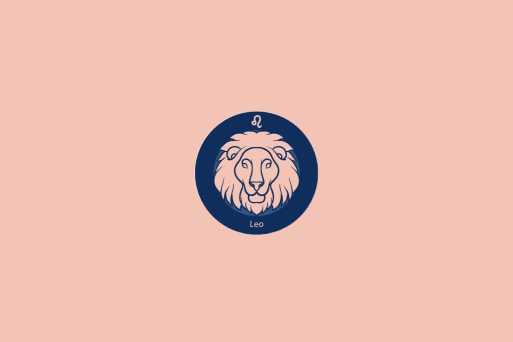 Horóscopo do dia: previsão para os 12 signos em 11/06/2025 59 Ilustração do signo de Leão com uma cabeça de leão em fundo azul e rosa