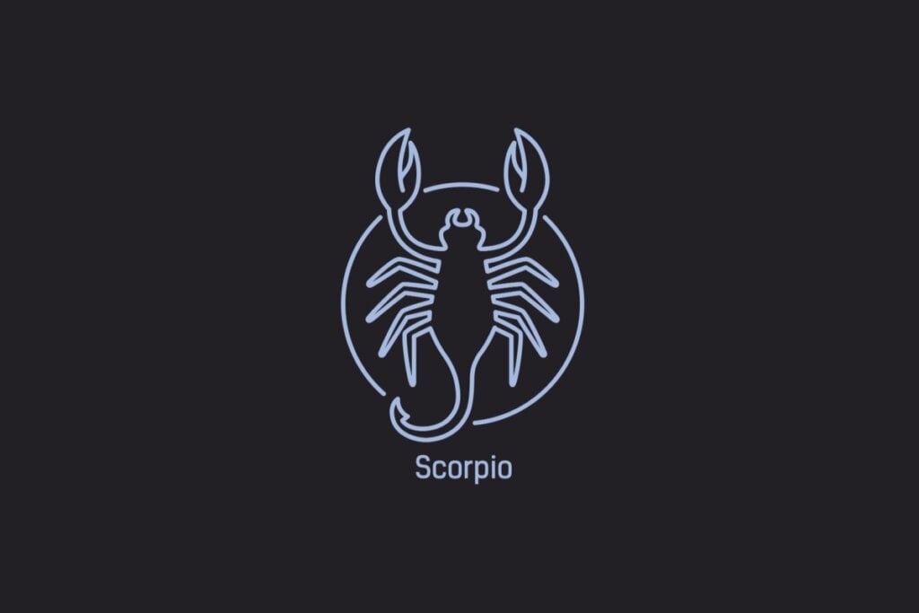 Veja a viagem ideal para cada signo do zodíaco 62 Ilustração do signo de Escorpião contendo um escorpião com cauda levantada