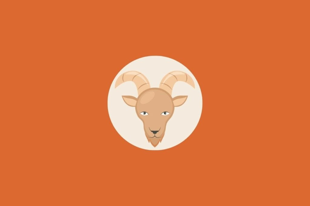 Horóscopo do dia: previsão para os 12 signos em 06/06/2025 64 Ilustração de uma cabra em um fundo laranja