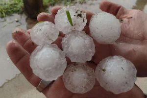 Chuva de granizo no RS