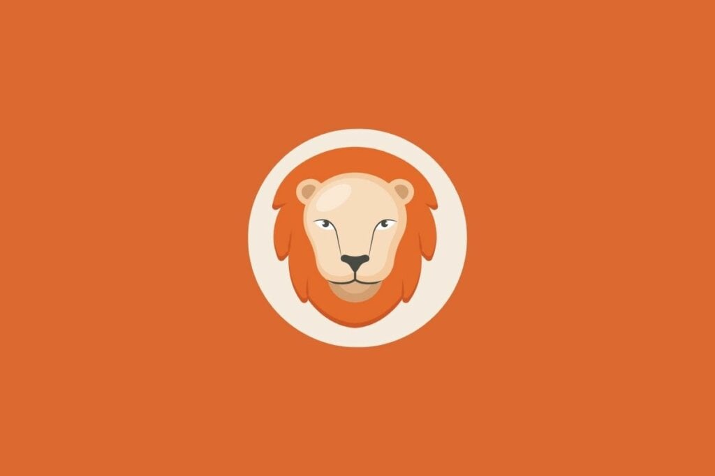 Horóscopo do dia: previsão para os 12 signos em 06/06/2025 59 Ilustração de um leão em um fundo laranja